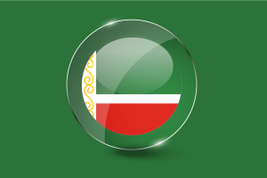 Chechen Republic Flag Glossy Round Button flag