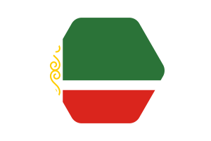 Chechen Republic Flag Vector Illustration flag