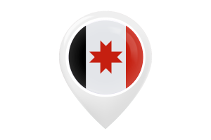 Udmurtia Flag Map Pin Icon flag