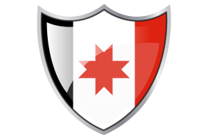 Shield with Flag of Udmurtia flag