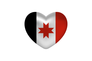 Love of Udmurtia Heart Shape flag