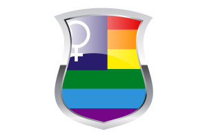 Lesbian flag emoji flag