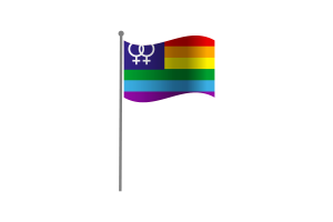 Bi Lesbian flag flag