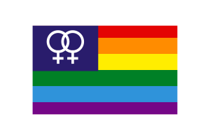 Orange Lesbian flag flag