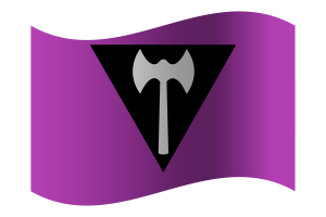 Drapeau lesbien coucher de soleil flag