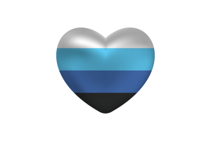 corazón de la bandera trans flag