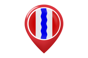 Omsk Flag Map Pin Icon flag