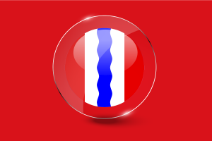 Omsk Flag Glossy Round Button flag