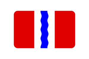 Omsk Flag Rounded Rectangle Vector Illustration flag