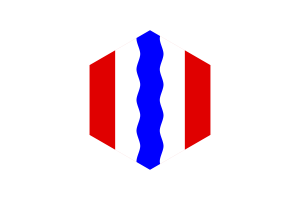 Omsk Flag Hexagon Shape flag