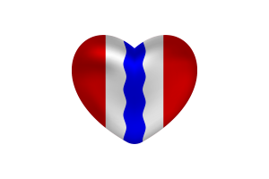 Love of Omsk Heart Shape flag