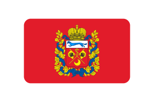 Orenburg Flag Rounded Rectangle Vector Illustration flag