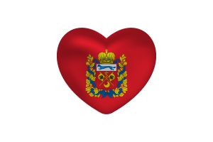 Love of Orenburg Heart Shape flag