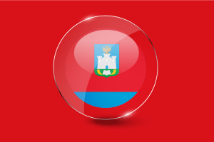 Oryol Flag Glossy Round Button flag