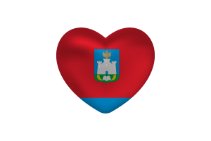 Love of Oryol Heart Shape flag