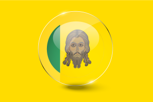 Penza Flag Glossy Round Button flag