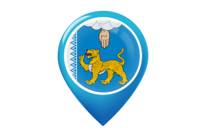 Pskov Flag Map Pin Icon flag