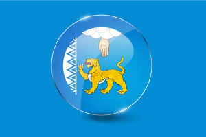 Pskov Flag Glossy Round Button flag