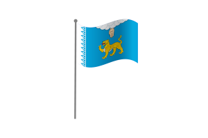 Waving Flag of Pskov flag