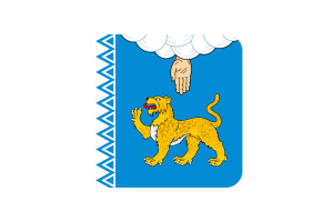 Pskov Flag Square Rounded Shape flag