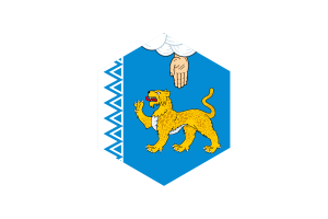 Pskov Flag Hexagon Shape flag