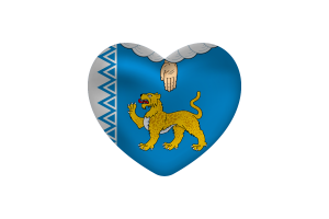 Love of Pskov Heart Shape flag