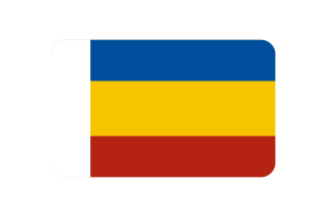 Rostov Flag Rounded Rectangle Vector Illustration flag