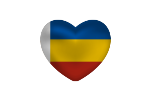 Love of Rostov Heart Shape flag
