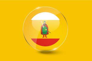 Ryazan Flag Glossy Round Button flag