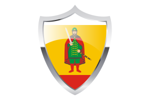 Ryazan Flag with Medieval Heater Shield flag