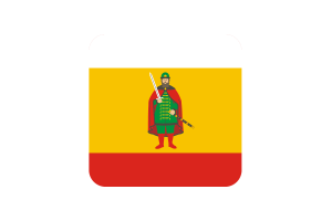Ryazan Flag Square Rounded Shape flag