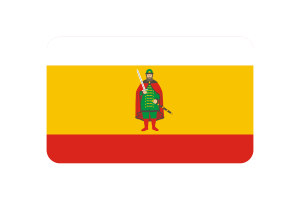 Ryazan Flag Rounded Rectangle Vector Illustration flag