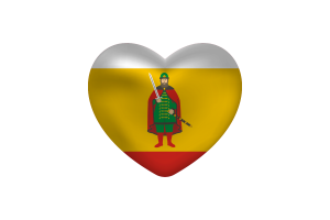 Love of Ryazan Heart Shape flag