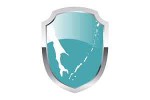 Sakhalin Shield Logo flag