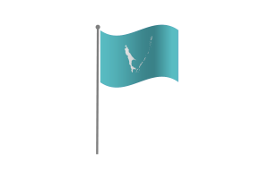 Waving Flag of Sakhalin flag