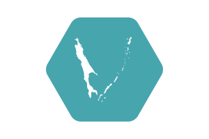 Sakhalin Flag Illustration Hexagon Rounded Shape flag