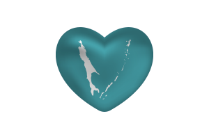 Love of Sakhalin Heart Shape flag