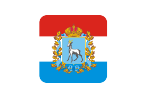 Samara Flag Square Rounded Shape flag