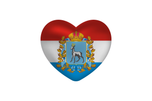 Love of Samara Heart Shape flag