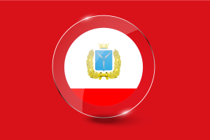 Saratov Flag Glossy Round Button flag