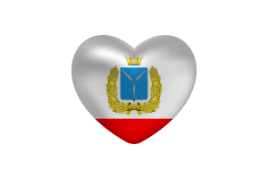 Love of Saratov Heart Shape flag