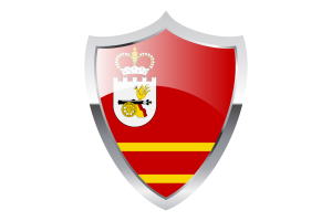 Smolensk Flag with Medieval Heater Shield flag