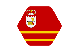 Smolensk Flag Illustration Hexagon Rounded Shape flag