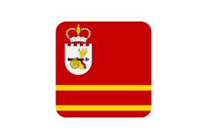Smolensk Flag Square Rounded Shape flag