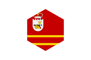 Smolensk Flag Hexagon Shape flag