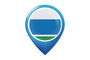 Sverdlovsk Flag Map Pin Icon flag