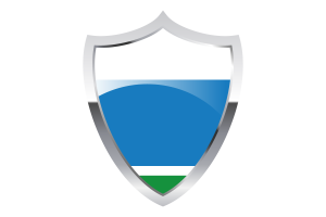 Sverdlovsk Flag with Medieval Heater Shield flag