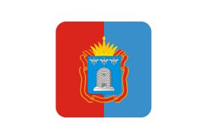 Tambov Flag Square Rounded Shape flag