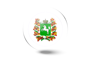Tomsk Flag Glossy Round Button flag