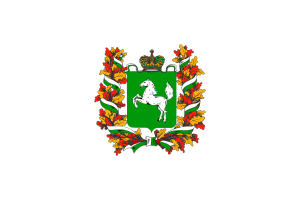 Tomsk Flag Rounded Rectangle Vector Illustration flag